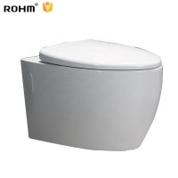 Wholesaler Ceramic Water Saving Spray Proof Colorful Non-stains Bathroom One-piece Rimless Wall-hung Toilet