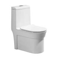 High Quality  Swirling S-trap Bathroom Sanitary Ware Ceramic One Piece Toilet