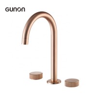 Pull down spray water brass sink rose gold sink kitchen faucet mixer