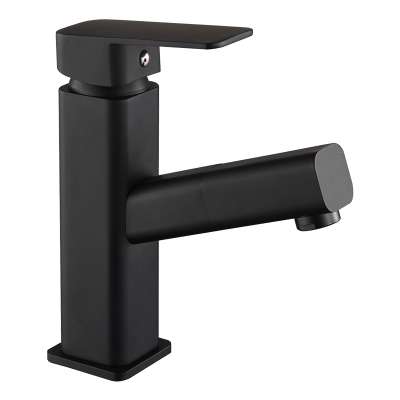 High Quality Copper Single Handle Brass Tap Basin Faucet Bathroom Black Kitchen Faucets