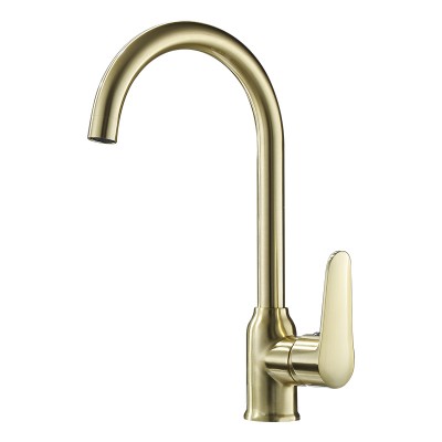 High Quality Single Handle Copper Basin Taps Gold Kitchen Faucet for Bathroom Sinks