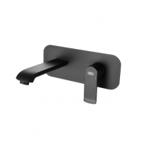 wall mounted wash hand basin black faucet mixer tap